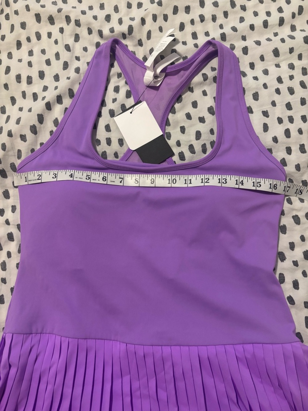 Fabletics XL Purple Hot Shot Pleated Dress Ultra Mini NWT - Picture 8 of 8